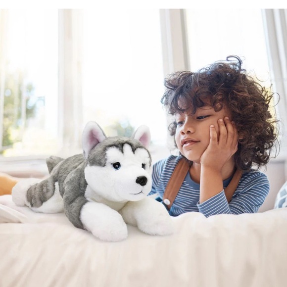 FAO SCHWARZ 15” Adopt-A-Pets Plush Husky NEW - Picture 4 of 12